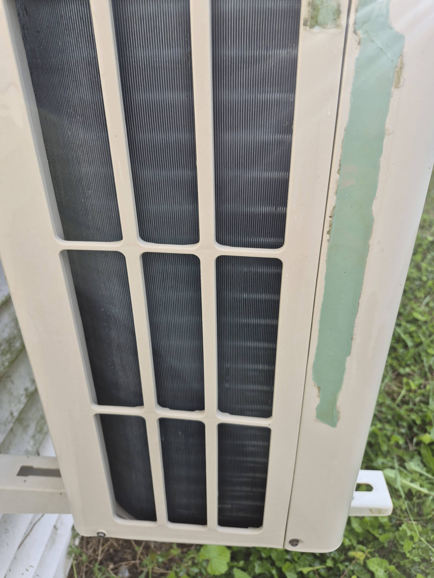 Mini split outdoor unit grille and coil
